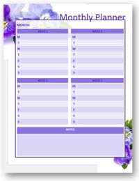 Productivity planner  monthly priorities