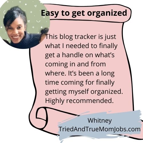 Whitney Bonds testimonial for Blog Income Tracker