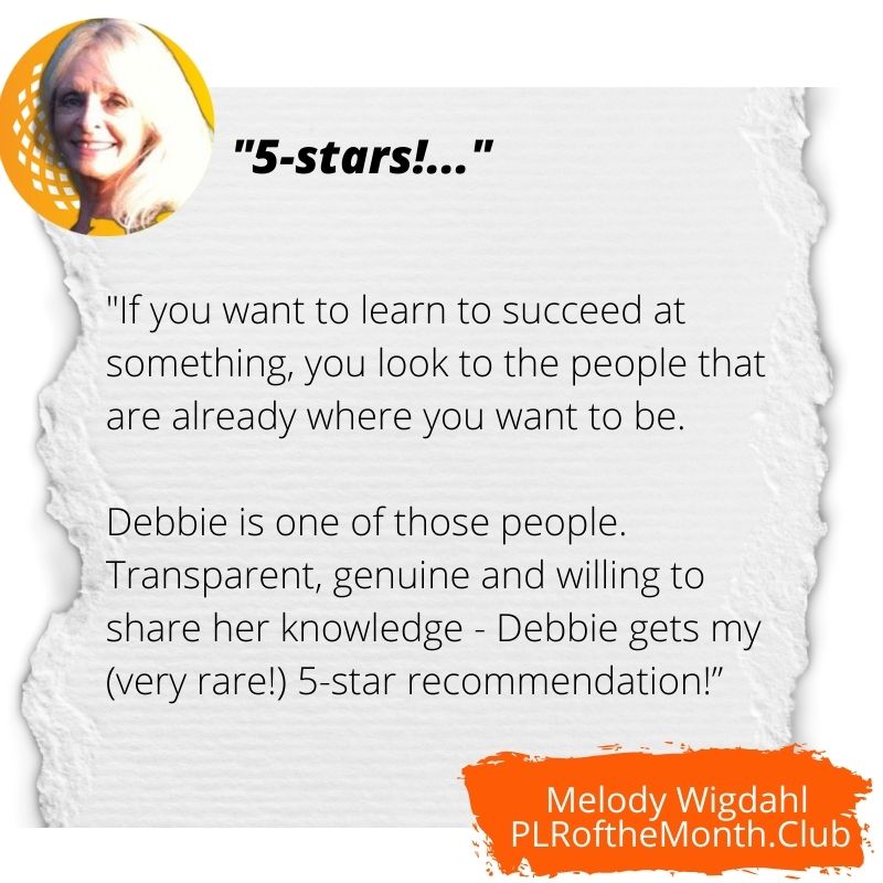 Melody Wigdahl testonial for 45 Lessons ebook