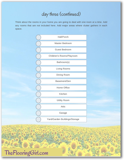 declutter challenge sample page 3