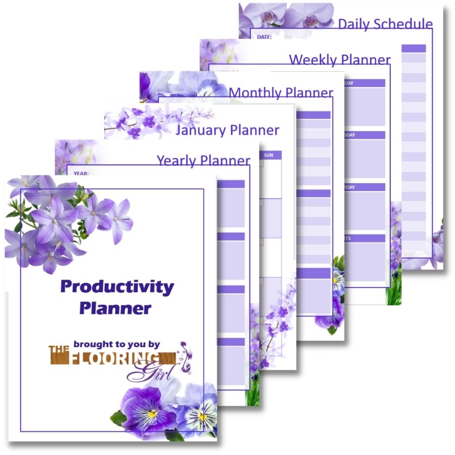 Annual, monthly, weekly and daily planner printable pages